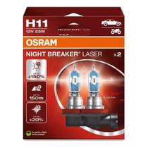 Par Lâmpada Osram Night Breaker Laser H11 150%+luz 55w/12v