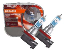 Par Lampada Osram Night Breaker Laser H8 150% +luz - 2pc