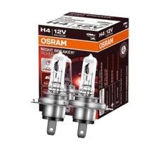 Par Lâmpada Osram Night Breaker Silver H4 + 100% Luz 60/55w