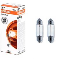 Par Lampada Osram Torpedo 36mm Luz Leitura Interior Placa Posição 10W 12V SV8.5-8 6461