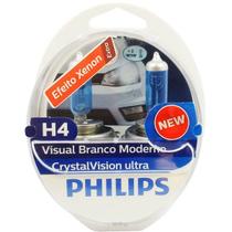 Par Lampada Philips H4 Crystal Vision Ultra 4300k Pingos