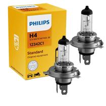 Par Lâmpada Philips Halógena Standard 55/60W 12v H4 Biodo