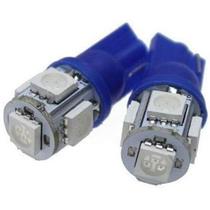 Par Lâmpada Pingo T10 5 Leds Teto Mala Placa Carro Moto