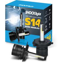 Par Lâmpada Shocklight Super LED S14 Nano H4 32W 6000K 3600 Lumens - (SLL-140004)