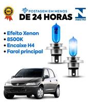 Par Lampada Super Branca Farol Celta 2000 2001 2002 2003 2004 2005 8500k H4