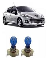 Par Lampada Super Branca Farol Milha H16 Peugeot 207 8500k