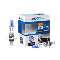 Par Lampada Super Branca H1 Para Farol Carro 12v 55w - 8500k - Selo inmetro