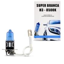 Par Lâmpada Super Branca H11 H1 H3 H4 H7 Hb4 8500k 55w 12v Efeito Xênon Farol Carro