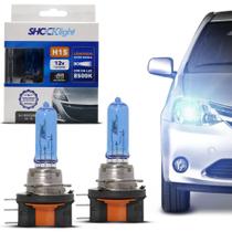 Par Lâmpada Super Branca H15 12V 15/55W 8500K PGJ23t-1 Halógena Shocklight