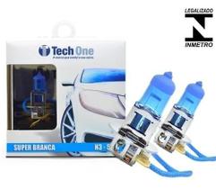 Par lampada super branca h3 8500k tipo xenon 12v 55w techone Par lampada super branca h3 8500k tipo xenon 12v 55w techone