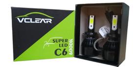 Par lampada super led h7 6000k c6