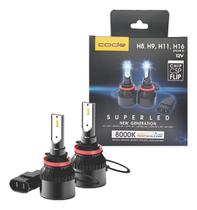Par Lâmpada Super Led H8/H9/H11/16 8000K Tipo Xenon Lampada Automotiva 12V