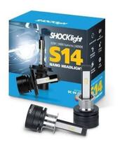 Par Lâmpada Super Led Mini Nano Headlight Shocklight H3 S14