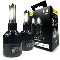 Par Lâmpada Super Led New CSP Flip 3200L 6000K Encaixe H4 Par Lâmpada Super Led New CSP Flip 3200L 6000K Encaixe H4