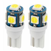 Par Lâmpada T10 Torre 5 LEDs Luz Branca Carro Posição Teto