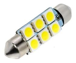 Par Lampada Teto Porta Mala Torpedo 6 LED 39mm 6000k 12V