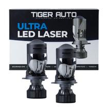 Par Lampada Ultra Led Laser projetor H4 Forte Potente Super Branco - Tiger Auto