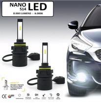 Par Lampada Ultra Led Nano S14 H1 H3 H7 H11 HB3 HB4 H16 H27