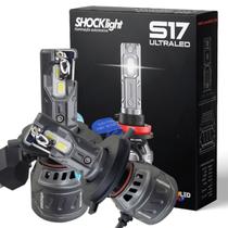 Par Lâmpada Ultraled S17 Nano H4 SHOCKLIGHT Temperatura 6000K 12V 55W 5000LM Proteção Contra Água