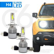 Par Lâmpadas Automotiva H4 Super Led C6 Cooler 6000k 7200 Lumens Full Branca Par Lâmpadas Automotiva H4 Super Led C6 Cooler 6000k 7200 Lumens Full Branca