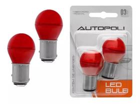 Par Lâmpadas Bay15d 2 Polos Vermelho Luz De Freio Automotivo Par Lâmpadas Bay15d 2 Polos Vermelho Luz De Freio Automotivo