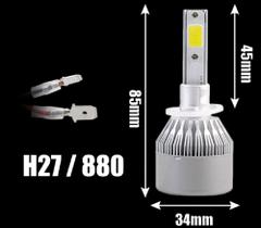 Par Lâmpadas C6-H27 Super Led 6000K Farol Alto E Baixo 12V a 24V - ATP