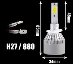 Par Lâmpadas C6-H27 Super Led 6000K Farol Alto E Baixo 12V a 24V Par Lâmpadas C6-H27 Super Led 6000K Farol Alto E Baixo 12V a 24V