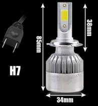 Par Lâmpadas C6-H7 Super Led 6000K Farol Alto E Baixo 12V a 24V Par Lâmpadas C6-H7 Super Led 6000K Farol Alto E Baixo 12V a 24V