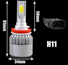 Par Lâmpadas C6-H8 Super Led 6000K Farol Alto E Baixo 12V a 24V