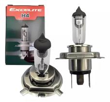 Par Lâmpadas Farol Baixo E Alto H4 Excelite Halogena 12v