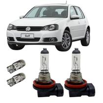 Par Lâmpadas Farol Milha Halógena 12V VW Golf V 2007 A 2013
