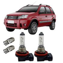 Par Lâmpadas Farol Milha Halógena Amarela EcoSport 03 A 2012