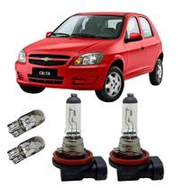 Par Lâmpadas Farol Milha Halógena Amarela GM Celta 2006 2015