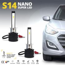 Par Lâmpadas H1 Farol Alto Citroen C3 2003 2004 2005 2006 2007 2008 2009 Super Led Mini Nano 6000k Sem Adaptar Shocklight S14