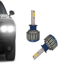 Par Lâmpadas H1 Super LED 6000K 8000LM 80w com Reator Efeito Xênon Farol Carro Moto