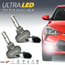 Par Lâmpadas H27 Farol Milha Hyundai Santa Fé 2006 2007 2008 2009 Ultra Led Shocklight 10000 Lumens Forte Branco Efeito Xenon