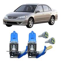 Par Lâmpadas H3 12V 55W Super Branca 4300K Civic 1992 A 2003