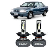 Par Lâmpadas H4 Super Branca 6000K Efeito Xenon Logus CL CLI GL GLI GLS GLSI Wolfsburg Edition 1993 até 1997 Shocklight Par Lâmpadas H4 Super Branca 6000K Efeito Xenon Logus CL CLI GL GLI GLS GLSI Wolfsburg Edition 1993 até 1997 Shocklight