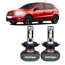 Par Lâmpadas H4 Titanium Ultra LED Plug&Play Bivolt Gol BX CL GL GLS GT GTS GTI MI Plus Special 1985 até 2005 Shocklight