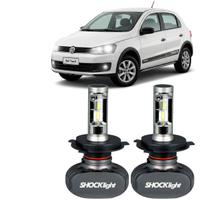 Par Lâmpadas H4 Titanium Ultra LED Plug&Play Bivolt Gol Trendline Confortline Highline Track 2006 até 2013 Shocklight