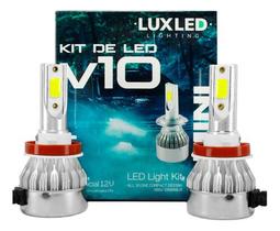 Par lâmpadas led mini v10 12v 20000lm 6500k h8/h11/h16 (cachimbo tipo l)