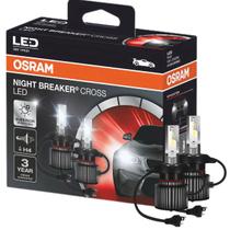 Par Lâmpadas LED Osram Night Breaker Cross H4 27W 12V 6000K Par Farol Automotivo Luz Branca Premium Farol