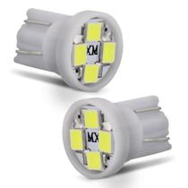 Par Lâmpadas LED T10 W5W Pingo 4SMD1210 4 LEDs 12V 0,5W Tonalidade Branca Aplicação Farol Baixo