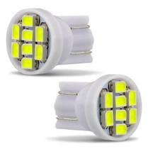 Par Lâmpadas Pingo Led T10 8 Leds Cabeça Reta 12v 6000k