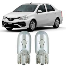 Par Lâmpadas Pingo Original Esmagada T10 12v 5w 2825 Etios Faroleta Teto Placa Lanterna