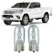 Par Lâmpadas Pingo Original Esmagada T10 12v 5w 2825 Hilux Faroleta Teto Placa Lanterna