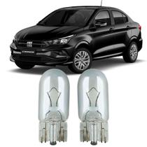 Par Lâmpadas Pingo Original Esmagada T10 12v 5w 2825 Novo Fiat Cronos Faroleta Teto Placa Lanterna