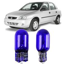 Par Lâmpadas Pingo Super Branca Esmagada T10 Corsa Faroleta Teto Placa Lanterna