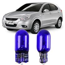 Par Lâmpadas Pingo Super Branca Esmagada T10 JAC J3 Faroleta Teto Placa Lanterna