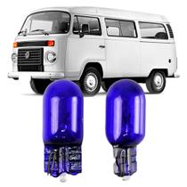 Par Lâmpadas Pingo Super Branca Esmagada T10 Kombi Faroleta Teto Placa Lanterna